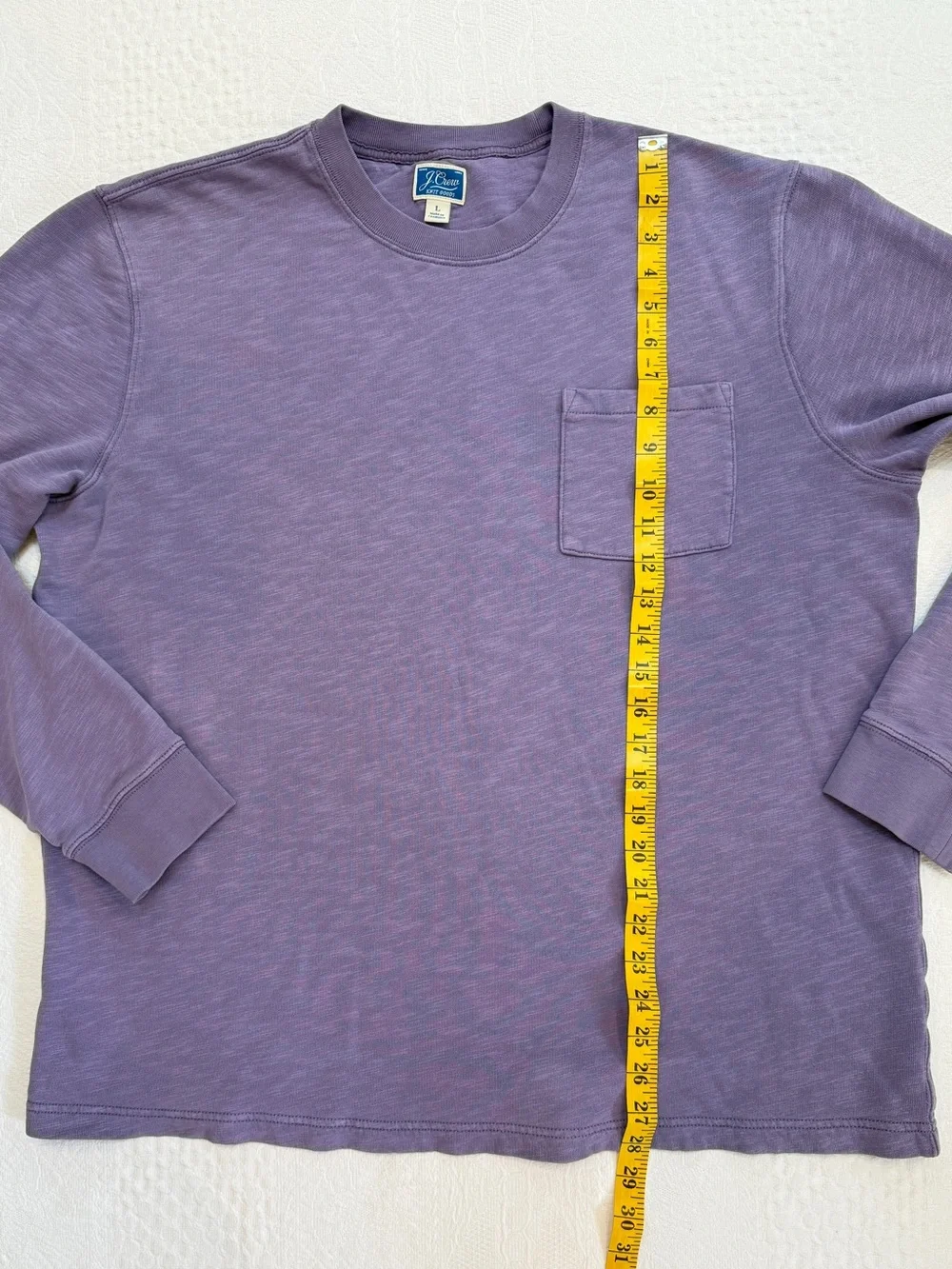 J Crew Crewneck Pullover Purple Shirt Men’s Size Large L 100% Cotton